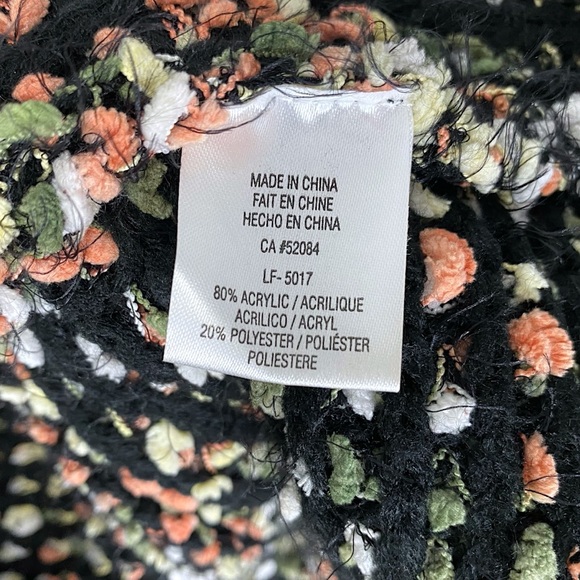 Anthropologie La Fee Verte Boho Eyelash Open Cardigan Shawl Sweater - Picture 12 of 13